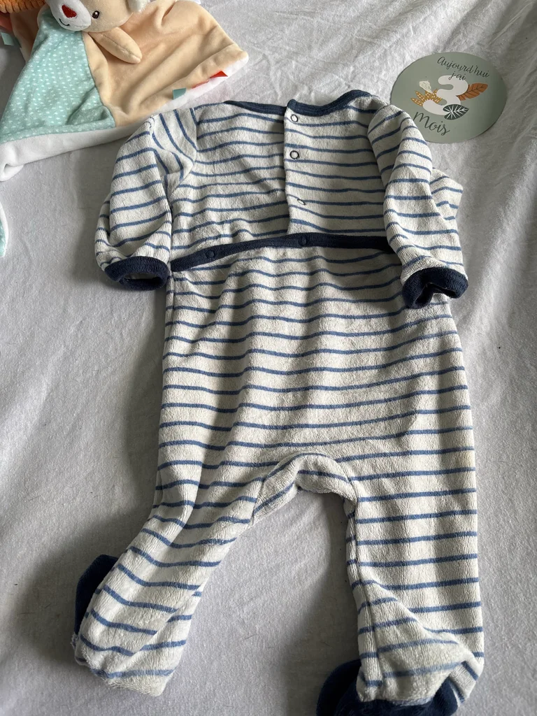 Pijama de Veludo "Best Little Baby" - In Extenso - 3 meses – photo 5